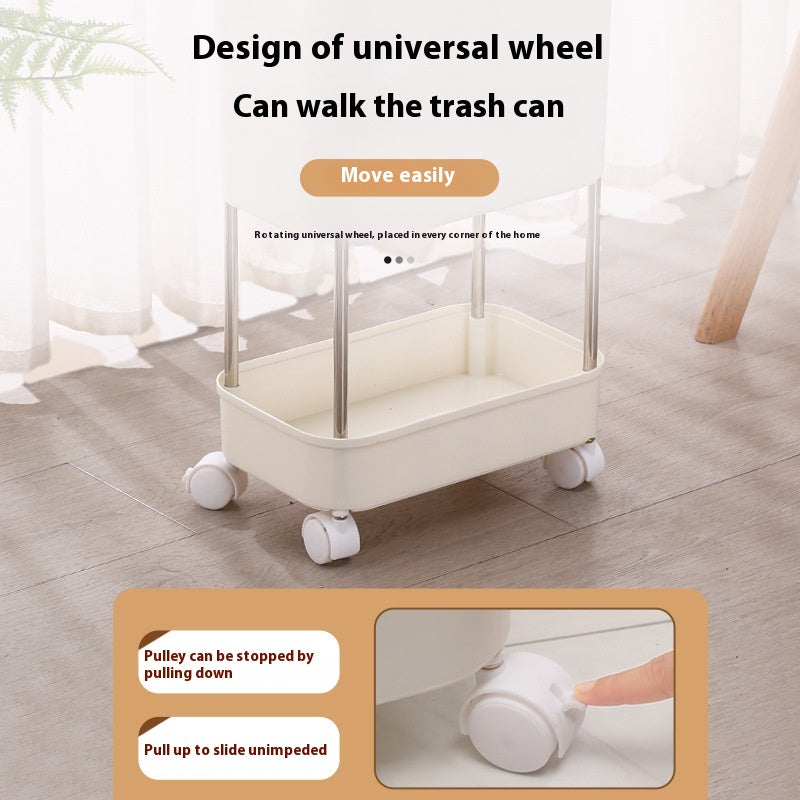 رفوف المطبخ وسلال القمامة